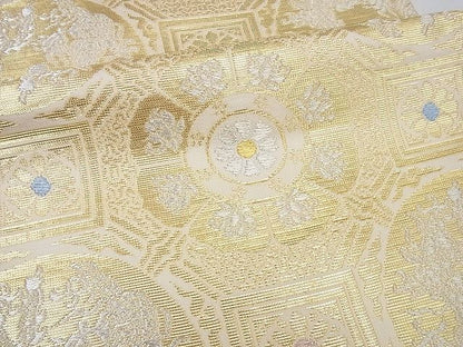 平和屋本店■最高級　龍村平蔵製　本袋帯　奈良裂金襴　金銀糸　逸品3s3960