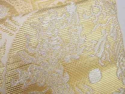 平和屋本店■最高級　龍村平蔵製　本袋帯　奈良裂金襴　金銀糸　逸品3s3960