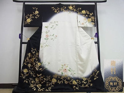 期間限定セール30％off●希少　龍村美術織物　訪問着　鳳凰更紗文　暈し染め　金彩　逸品　2s408