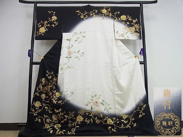 期間限定セール30％off●希少　龍村美術織物　訪問着　鳳凰更紗文　暈し染め　金彩　逸品　2s408
