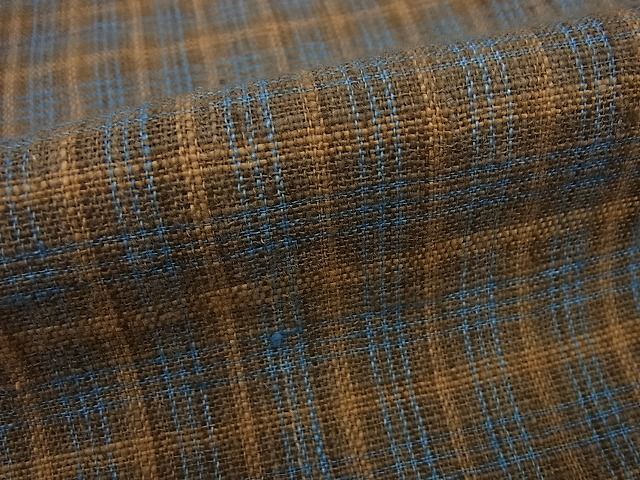 平和屋本店●超希少　国指定無形文化財　丹波布　染織作家　福永世紀子　草木染　紙タグ付き　逸品3s4439