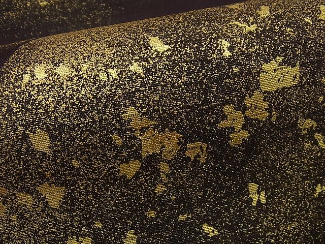 平和屋本店＊希少 夏物 浦野理一 絽塩瀬 九寸名古屋帯 遠山文 金彩 たとう紙付き 逸品 未使用3s4677