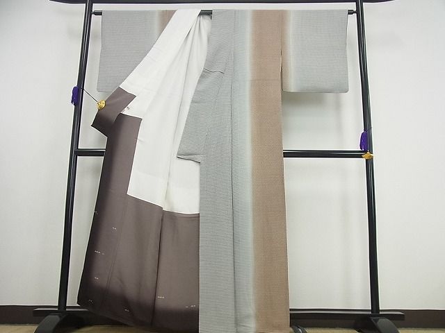 平和屋本店●極上　小紋師　藍田正雄　江戸小紋　吉祥間道　ますいわ屋扱い　逸品3s4884