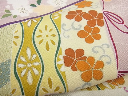 平和屋本店●極上　創業460年・千總　訪問着　駒刺繍　几帳花文　金彩　逸品3s4887