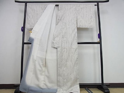 平和屋本店■本場大島紬 白大島紬の巨匠 伝統工芸作家 二代目 桑原啓之介 ７マルキ 片羽目絣 証紙付 未使用2s492