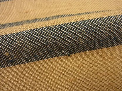 平和屋本店▽超希少　伊兵衛織　工芸手織　単衣　横段文　証紙付き　逸品3s5055