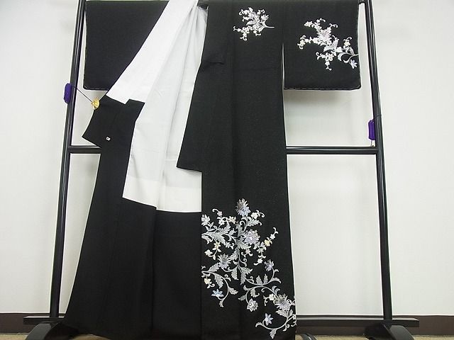 平和屋本店●極上 金彩友禅 卓越技能者・名工・和田光正 訪問着 銀通し地 黒地 さが美扱い 逸品 未使用3s5065