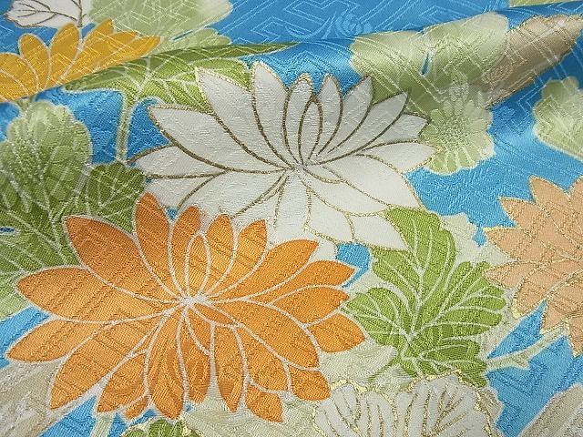 平和屋本店●極上　創業460年・千總　振袖　駒刺繍　筏花文　金彩　大丸扱い　逸品3s5070