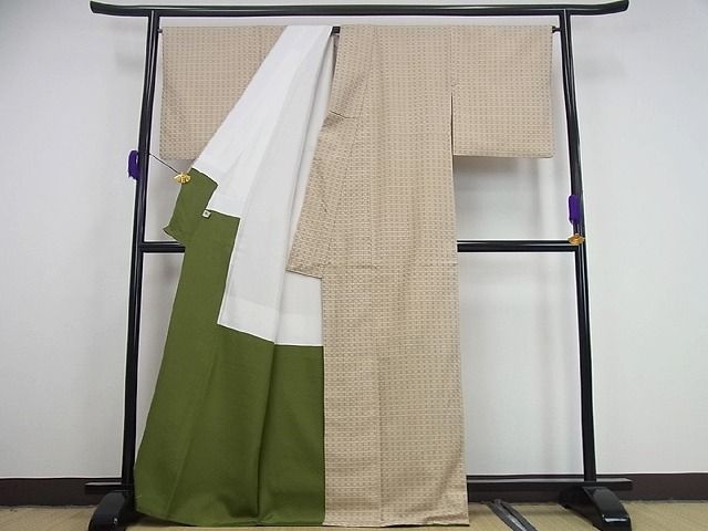 平和屋本店●極上　本場与那国花織　草木染　手織　まるやま扱い　証紙付き　逸品2s513
