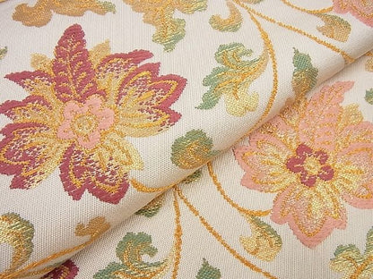 平和屋本店■極上 龍村美術織物 たつむら 本袋帯 料紙花映文 金糸 逸品3s545