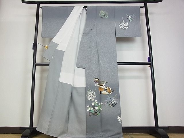 平和屋本店●極上 人間国宝 羽田登喜男 TOKIOetTOKI 訪問着 鴛鴦 金彩 パールトーン加工済 逸品s6101