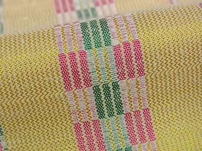 平和屋本店●極上　本場琉球　アヤ乃花織　手織　草木染　織り人　伊敷美千代　紬　逸品　未使用s6611