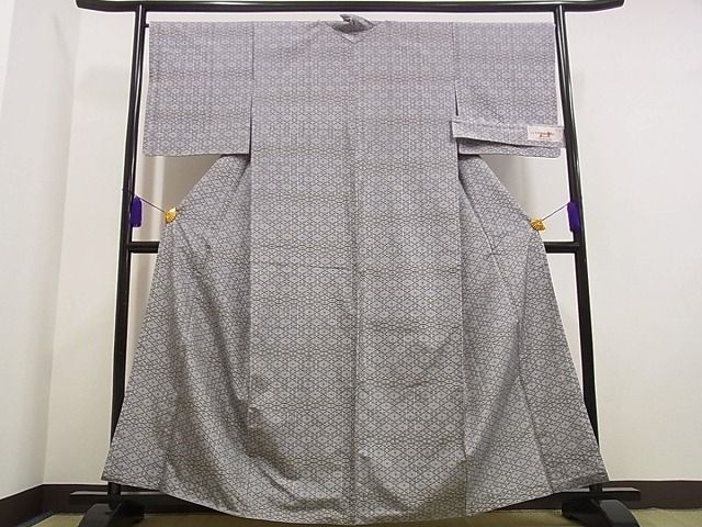 平和屋本店●極上 本場琉球与那国花織 草木染 手織 藍 オオバギ染 摘要 玉城悦子 証紙付き 逸品s6829
