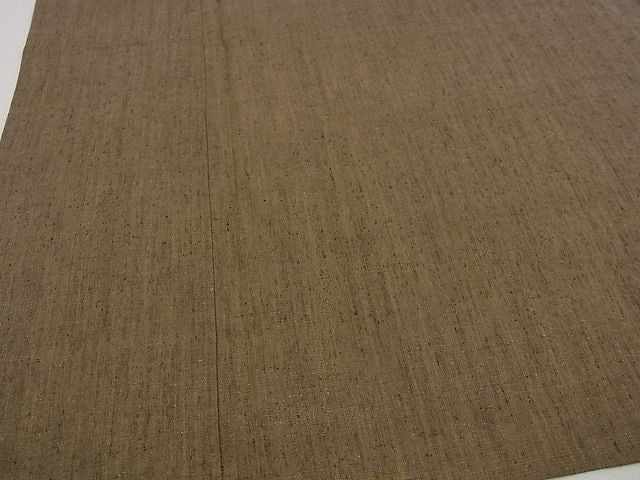 平和屋本店■極上　男性　本場結城紬　重要無形文化財　単衣　色無地　樺茶色　証紙付き　逸品s7152