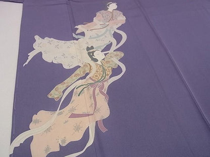 平和屋本店■極上　加賀友禅の巨匠　初代　由水十久　訪問着　天女　パールトーン加工済　逸品s7279