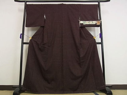 平和屋本店●極上 本場結城紬 重要無形文化財 縞 証紙付き 逸品 未使用s7281