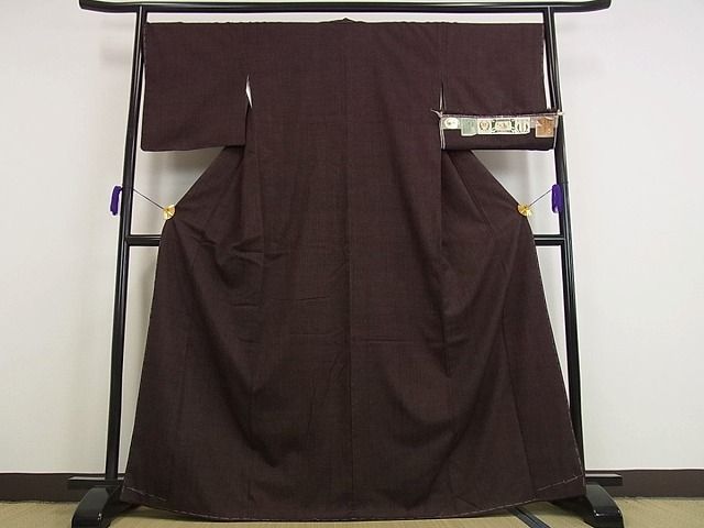 平和屋本店●極上 本場結城紬 重要無形文化財 縞 証紙付き 逸品 未使用s7281