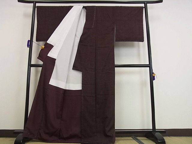平和屋本店●極上 本場結城紬 重要無形文化財 縞 証紙付き 逸品 未使用s7281