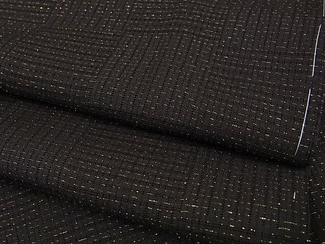 期間限定セール50%off■極上　道中着　塵除け　スリーシーズン　春夏秋　変わり絽　黒地　金通し地　ロング丈　逸品　未使用s7338