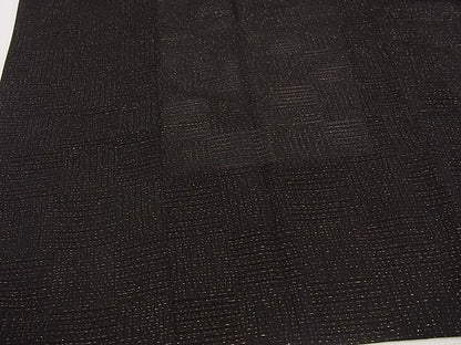 期間限定セール50%off■極上　道中着　塵除け　スリーシーズン　春夏秋　変わり絽　黒地　金通し地　ロング丈　逸品　未使用s7338