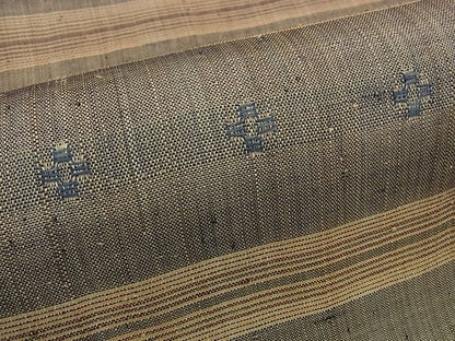 平和屋本店＊希少 夏物 人間国宝 平良敏子 喜如嘉の芭蕉布 花織 八寸名古屋帯 証紙付き 逸品s7450