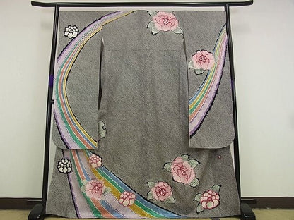 平和屋本店●極上　名門　藤娘きぬたや・総絞り　振袖　箱付き　逸品　未使用s8114