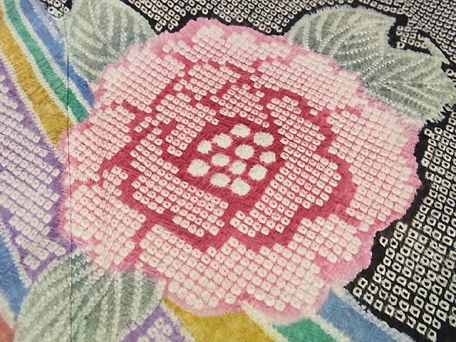 平和屋本店●極上　名門　藤娘きぬたや・総絞り　振袖　箱付き　逸品　未使用s8114