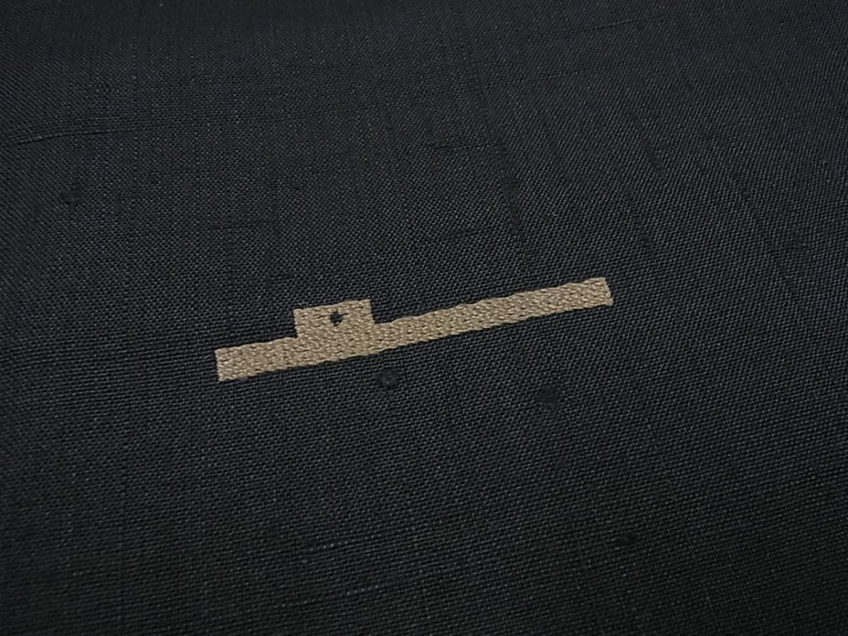 平和屋本店●希少　丸山正　Maru Factory　紬　幾何学文様　逸品3s814