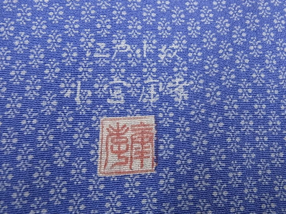 平和屋本店■極上　人間国宝　小宮康孝　江戸小紋　紅掛花色　市松花文　逸品3s822