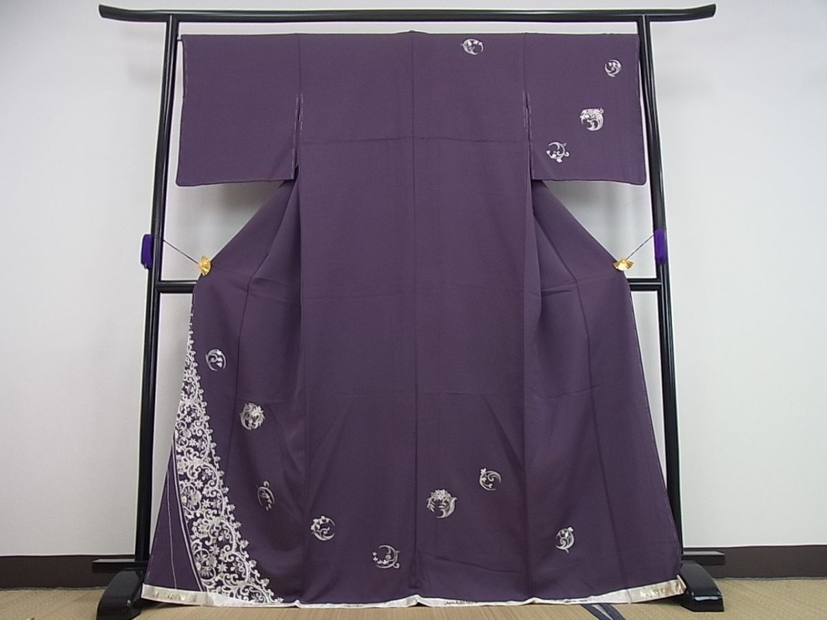 平和屋本店●極上 山口美術織物 皇室 伊勢神宮御用 西陣織 訪問着 総刺繍 飾花文 金糸 逸品 未使用3s844