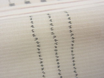 平和屋本店●極上　綿薩摩　東郷織物謹製　手織　實篤　永江明夫　本さつま　横段文　反端付き　逸品　未使用s8454