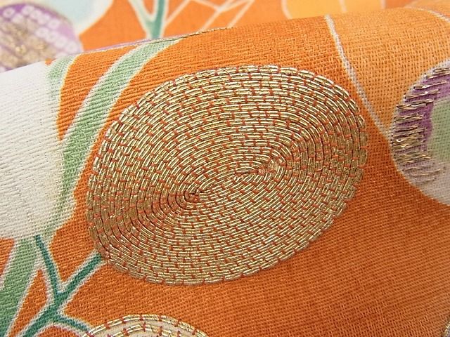 平和屋本店■極上　野口真造　大彦二代目　江戸染繍友禅　訪問着　駒刺繍　冊子に萩　金糸　逸品s8568