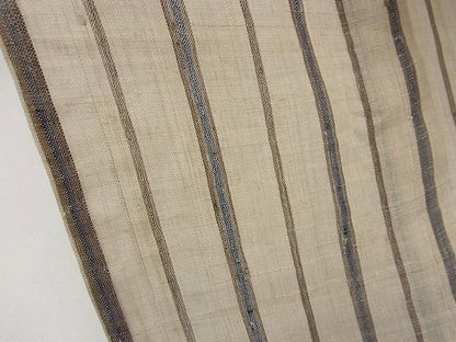 平和屋本店＊極上 夏物 越後上布 林宗平 間道 証紙付き 逸品 未使用s8633