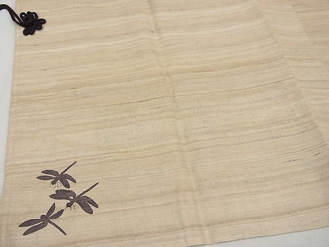 平和屋本店■極上　男性　インド・アッサム　野蚕糸　手織　ムガシルク　単衣　トンボ　逸品s8661
