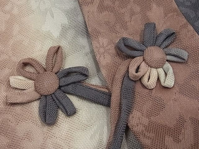 期間限定セール40%off■極上　道中着　ロング丈　スリーシーズン　春夏秋　唐草紋紗　塵除け　暈し染め　逸品s8698