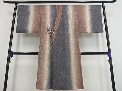 期間限定セール40%off■極上　道中着　ロング丈　スリーシーズン　春夏秋　唐草紋紗　塵除け　暈し染め　逸品s8698