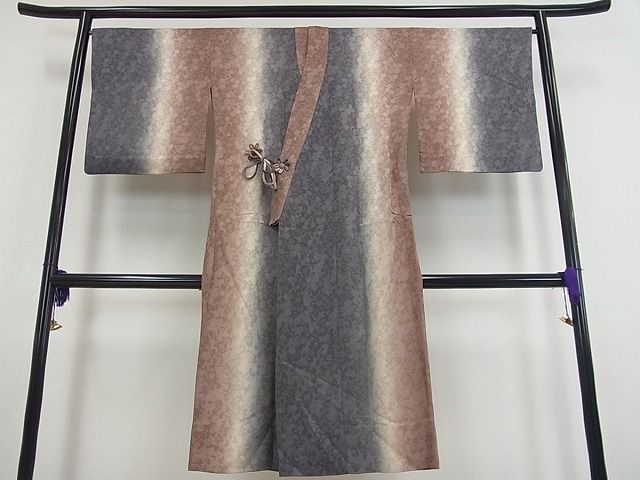 期間限定セール40%off■極上　道中着　ロング丈　スリーシーズン　春夏秋　唐草紋紗　塵除け　暈し染め　逸品s8698