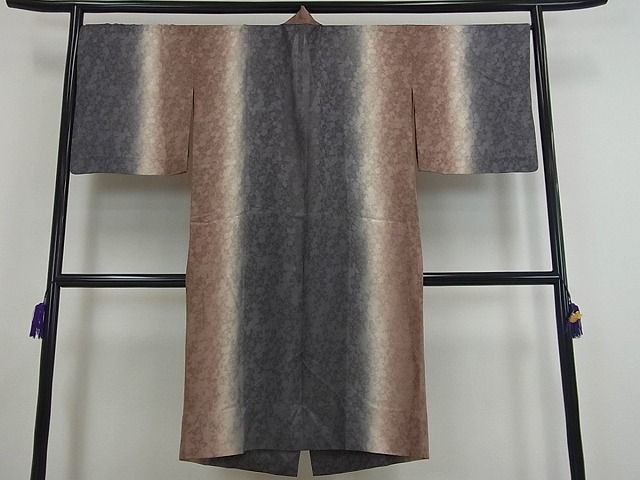 期間限定セール40%off■極上　道中着　ロング丈　スリーシーズン　春夏秋　唐草紋紗　塵除け　暈し染め　逸品s8698