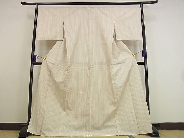 平和屋本店▽極上 1897年創業 名門岡野 本場筑前博多織 千年工房 黒田紬 単衣 献上 証紙付き 逸品2s9656