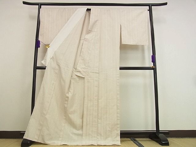 平和屋本店▽極上 1897年創業 名門岡野 本場筑前博多織 千年工房 黒田紬 単衣 献上 証紙付き 逸品2s9656