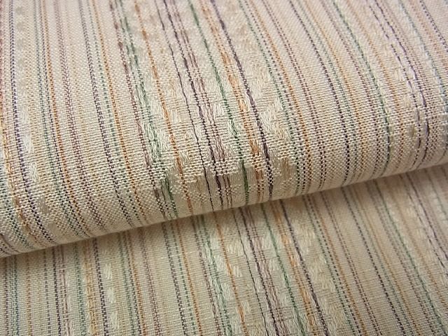 平和屋本店▽極上 1897年創業 名門岡野 本場筑前博多織 千年工房 黒田紬 単衣 献上 証紙付き 逸品2s9656