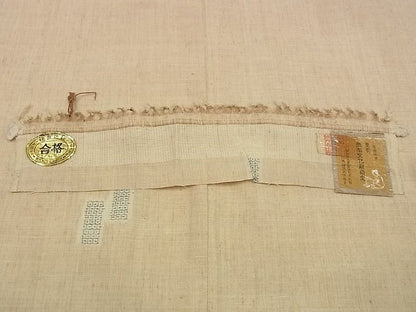 平和屋本店▽極上 本場結城紬 重要無形文化財 ８０亀甲 飛び亀甲柄 単衣 奥順謹製 高島屋 逸品 未使用2s9859