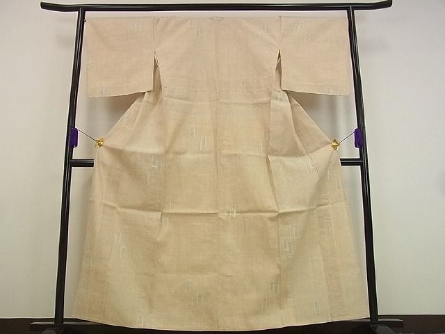 平和屋本店▽極上 本場結城紬 重要無形文化財 ８０亀甲 飛び亀甲柄 単衣 奥順謹製 高島屋 逸品 未使用2s9859