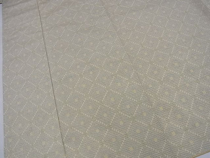 平和屋着物●本場大島紬 白大島 菱吉祥文 逸品 未使用 n-sa1137
