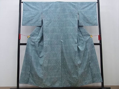 平和屋着物■上質な紬　亀甲吉祥文　逸品　n-sa1219