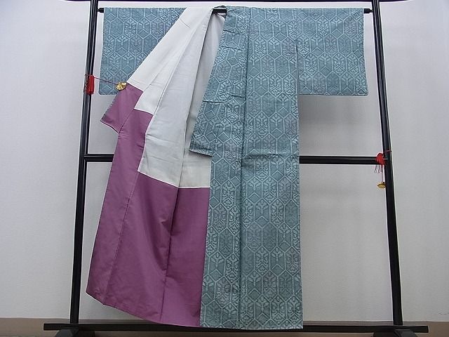 平和屋着物■上質な紬　亀甲吉祥文　逸品　n-sa1219