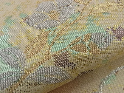 平和屋着物■六通柄袋帯 雲取り花文 金銀糸 逸品 n-sa1291
