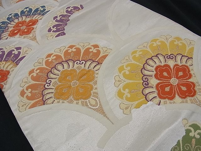 平和屋着物■六通柄袋帯 唐織 花菱青海波 金銀糸 逸品 n-sa1300