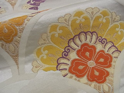 平和屋着物■六通柄袋帯 唐織 花菱青海波 金銀糸 逸品 n-sa1300