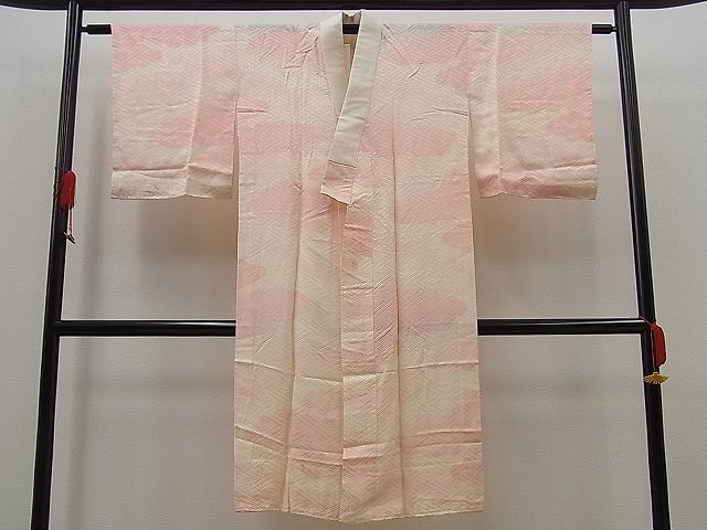 平和屋着物■上質な長襦袢　無双仕立て　紗綾形地紋　暈し染め　逸品　n-sa1646